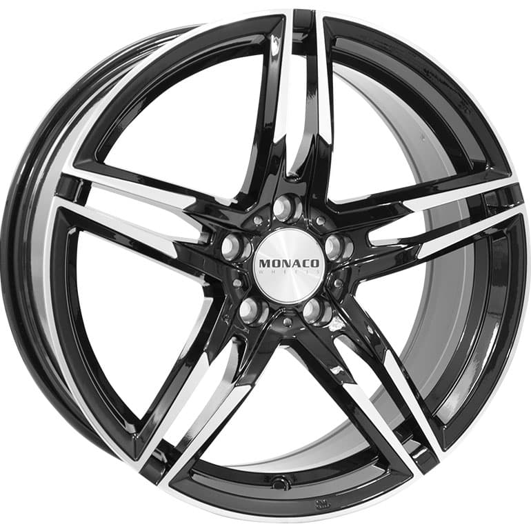 7.5X17 MONACO GP1 BLK/POL 5/112 ET45 CH66.5