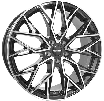 8,5X20 MONACO WHEELS GP15  Black Polished 5/112 ET45 CH66,5