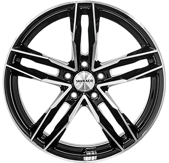 8.5X19 MONACO RR8M BLK/POL 5/112 ET45 CH66.5
