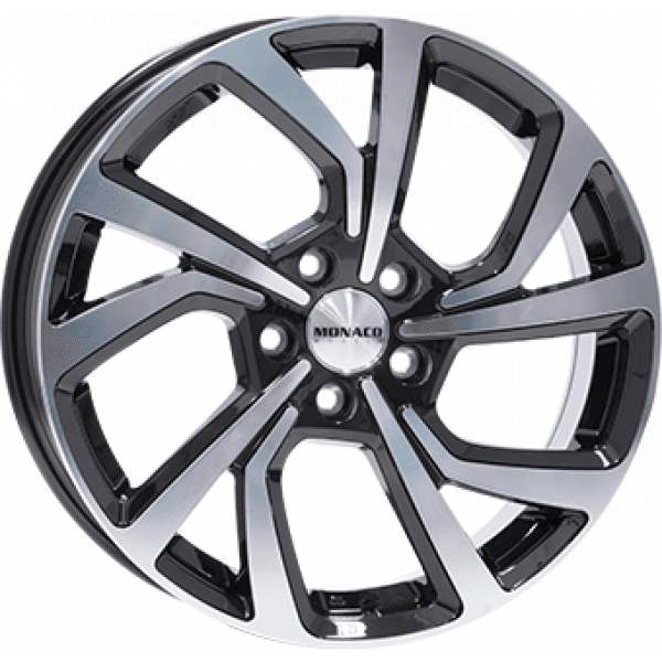 7.5X18 MONACO WHEELS PACE 5/114.3 ET45 CH67.1 BLACK POLISH